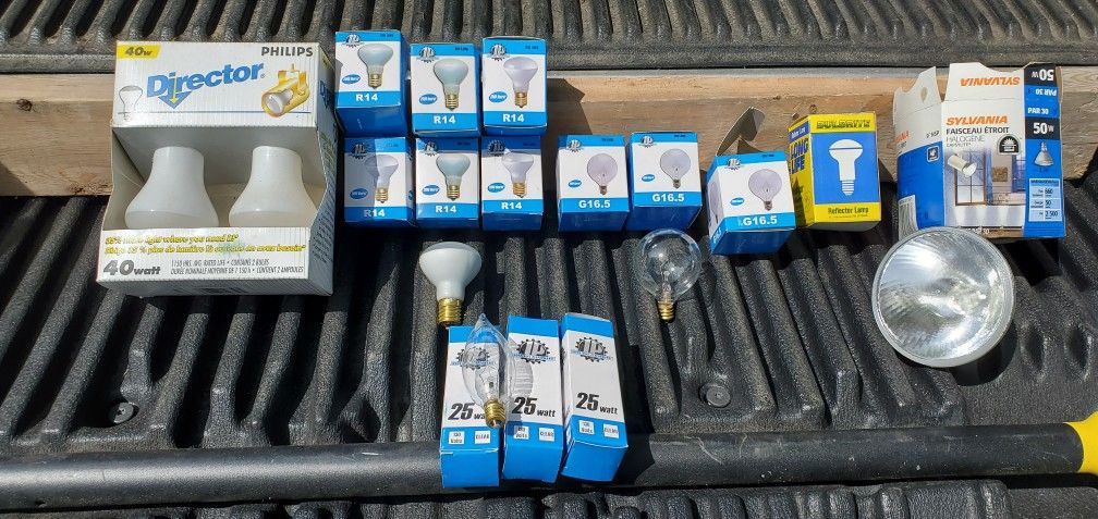 Light Bulbs- R14,G16.5,Par 30 50 Watt