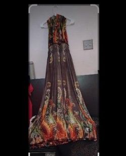 Brand New - long bohemian-style paisley halter maxi dress
