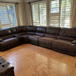 Free 6 Piece Reclining Sectional Couch 