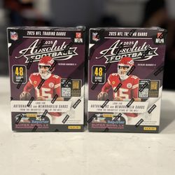 2025 Panini Absolute NFL Football Trading Card Blaster Box Lot of 2 New Sealed