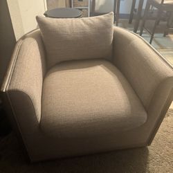 Bracewell Upholstered Swivel Armchairs Alcala Fawn Set Of 2