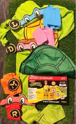 Halloween kids costumes Ninja Turtles size 2T used