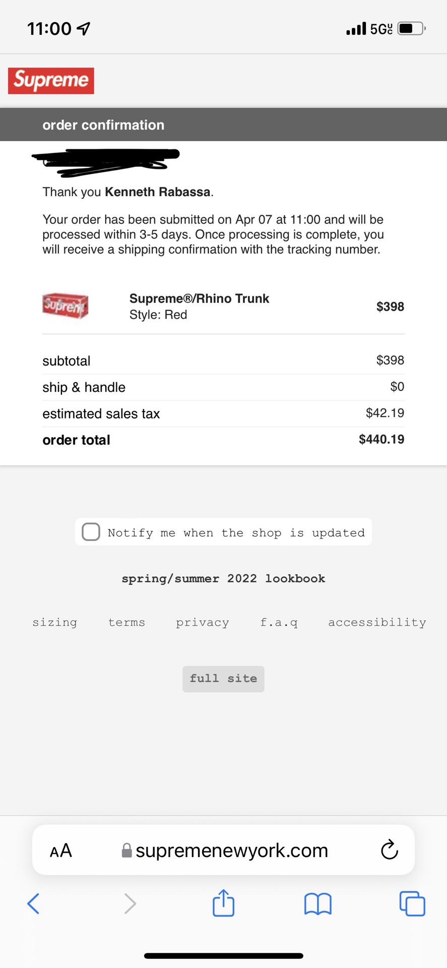 Supreme Rhino Trunk Red & Leopard for Sale in Los Angeles, CA - OfferUp