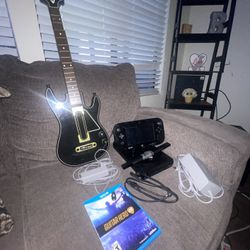 Wii U w/ Guitar Hero, Guitar & Dongle.