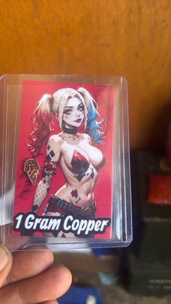 One Gram Copper art card of Harley Quin