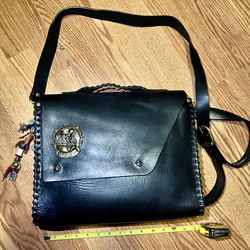 NEW hand made leather satchel, custom made forthe Pirates of Caribbean 2 & 3 crew by Danny Dean Davis, a well known leather craftsman in Los Angeles,