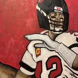 TOM BRADY 1 Of 1 Tampa Bay Buccaneers Urban Realism 24 X 30 Painting 