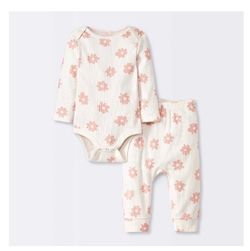 Cloud Island Baby Floral Top and Bottom Set