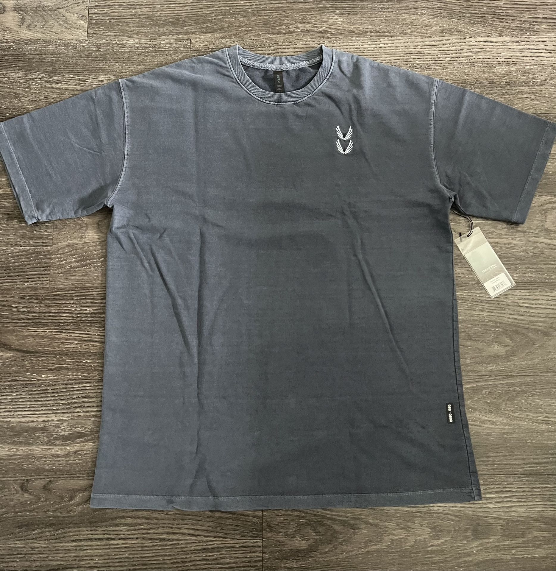 NEW ASRV AESTHETIC REVOLUTION 0602 Tee tshirt STONE OVERSIZED FADED VINTAGE Navy SZ L