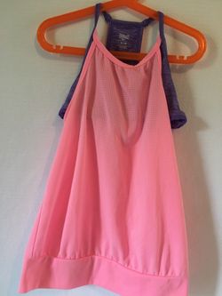 Everlast Sportswear Girls Activewear Tank Top Shirt Size M7/8 Pink/Purple School
