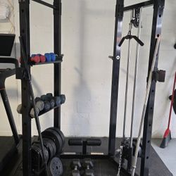 Marcy Strength Training Home Gym Cage + Bars & Weights