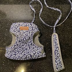 SUREPET Pet Harness Vest Leash SZ S Blue Hook Loop Buckle Closure Cat Dog