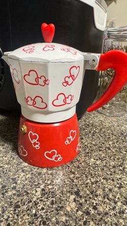 Moka Pot Stovetop Espresso Maker Heart Design