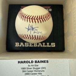 Harold Baines Signed Official MLB Baseball - HOF 2019 Inscribed - White Sox