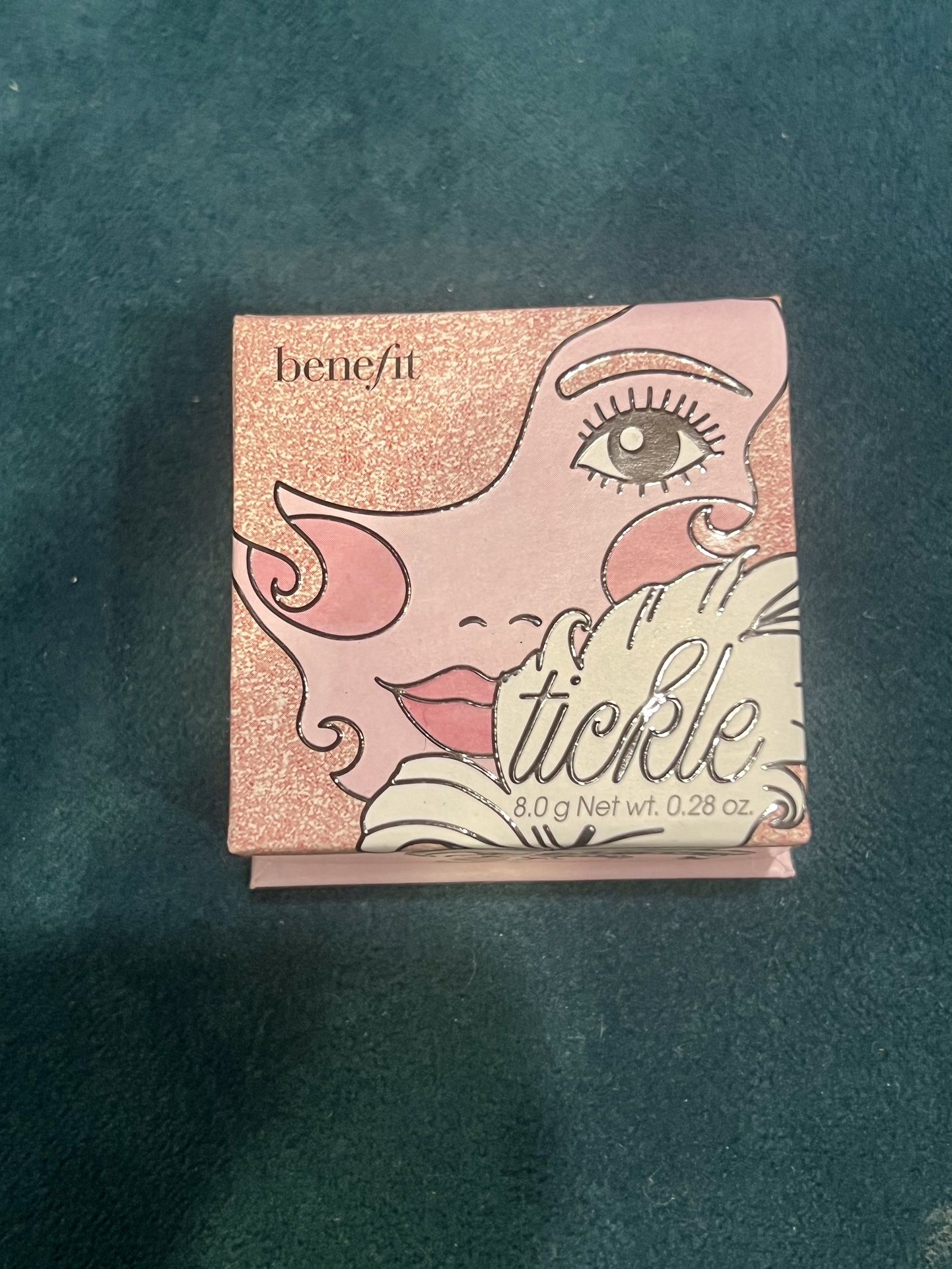 Benefit Cosmetics ~ Tickle Me Pink Highlighter With Brush ~ 0.28 Oz ~ NIB