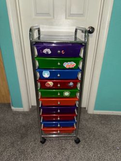 10 Drawer Organizer, Toy Bins Organizer With Some Toys, and Metal Shelf, Price’s For All