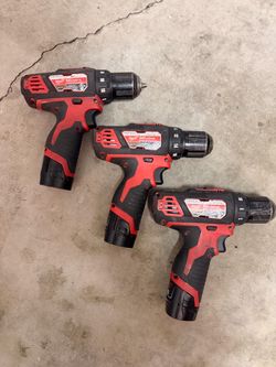 Milwaukee M12 Drill/Driver Lot of 3