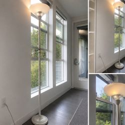 White Torchiere Floor Lamp – Great Condition