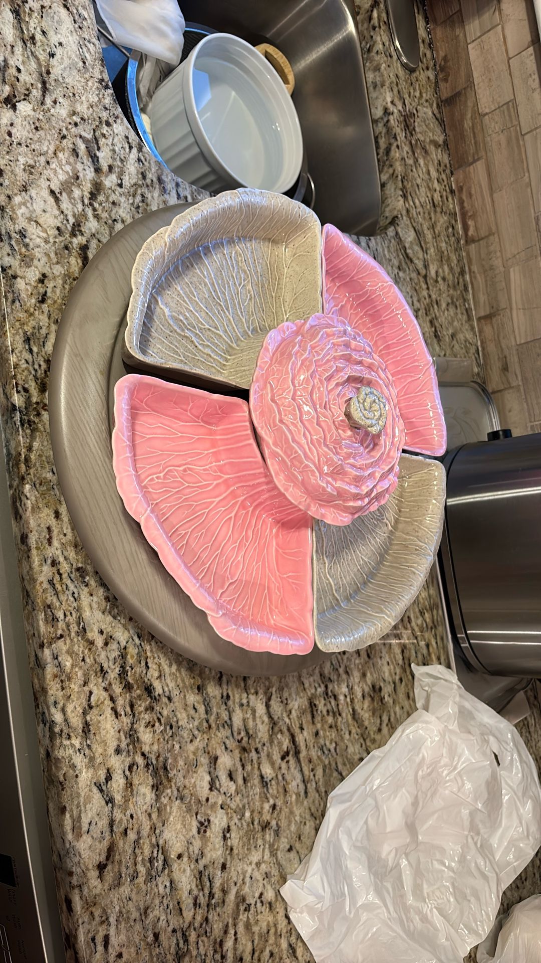 Lazy Susan servant tray vintage