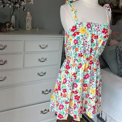 BeBop Sundress Floral Colorful Summer Dress Mini
