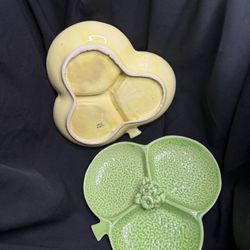 Vintage Japanese Ceramic Serving Platters - Set of Two 