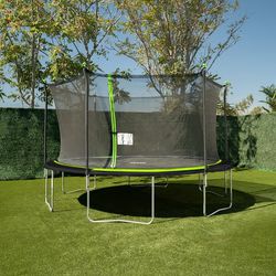14ft Trampoline With Enclosure Combo Stairs Included