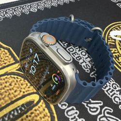 Apple Watch Ultra 2 (49mm, GPS + Cellular, Titanium Case with Blue Ocean Band)