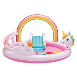 Pool - Rainbow Unicorn Play Center, Inflatable Game & Toys