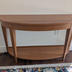 GORGEOUS ETHAN ALLEN CHERRY DEMILUNE CONSOLE TABLE