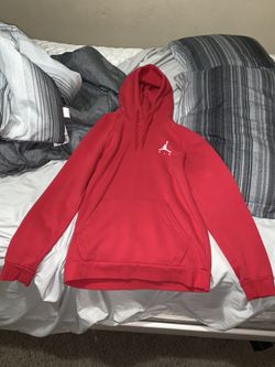 Jordan jumpman Air Fleece pullover hoodie red Small in men’s