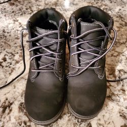 Boys Black Boots, Like New, Size 12