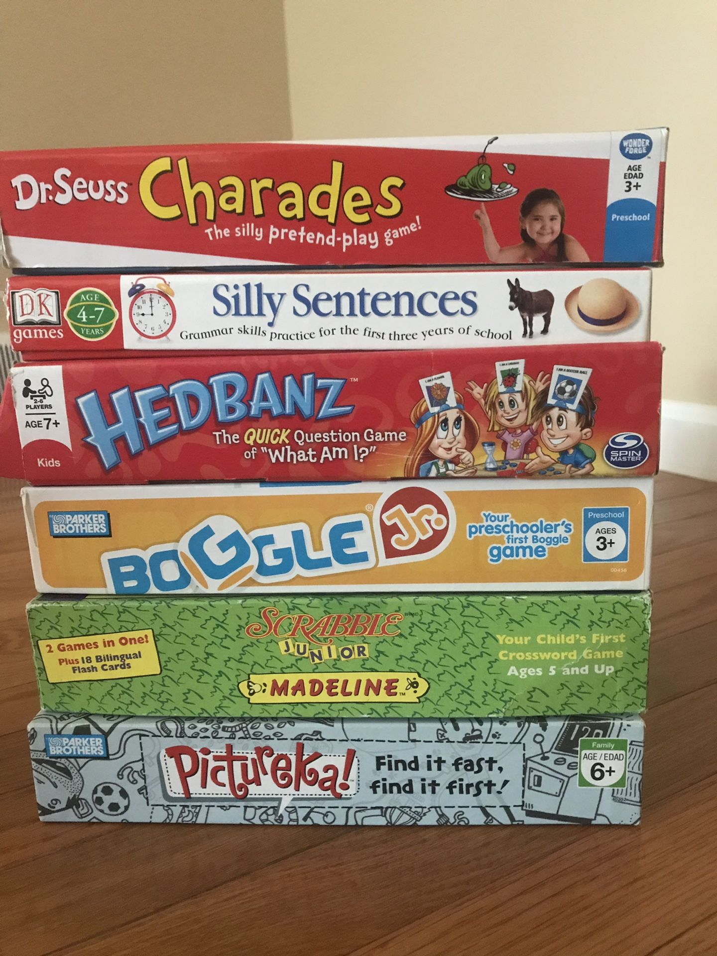 8 Board Games Ages 3-7