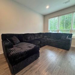 Extra Fluffy Corduroy Sectional Couch W Chaise Set 🌟 Fast Delivery Extra Discount Code RSG 
🔥🔥 Mention OfferUp for this Special Price!!