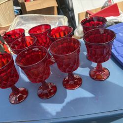 Vintage Viking Glass Set Of 9 