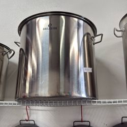 Olla De Acccero Grande De 100 Qts Nuevo Con Vaporera