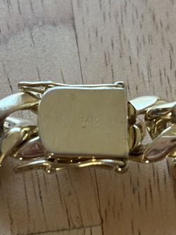 Stamped 14K Stainless Steel Diamond Cuban link Chain