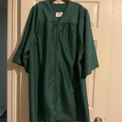 Graduation Green Gown Like New