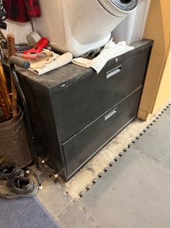 Metal study file cabinet 2 drawer