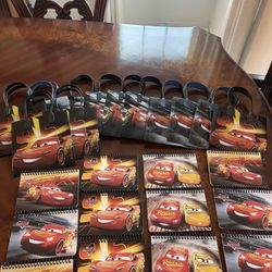 24 Pieces Of Cars Party Bags and Note Pads