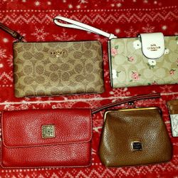 Coach Wallet/ Wristlet. Dooney@bourke Wristlet/ Coin Purse. MK Card Holder. All New Condition. Will Not Separate. Firm Price For All 