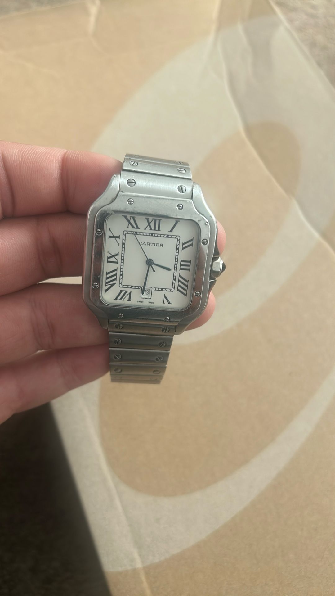 Cartier Watch Plain Silver