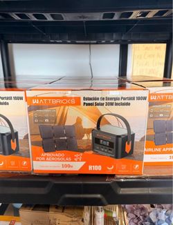 WATTBRICKS 100W Portable Power Station with 30W Solar Panel Included Brand New in Box