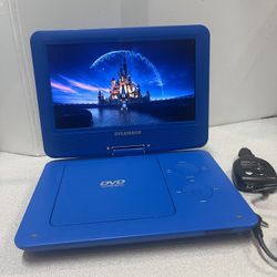 Sylvania SDVD9020B 9” swivel screen, portable DVD player USB/SD  The player works great. Good battery.  INCLUDES CAR CHARGER ONLY. The battery cover i