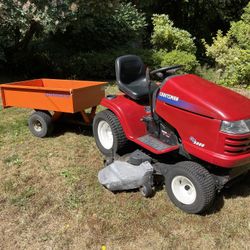 Craftsman GT5000 48 Riding Mower w Yard Trailer for Sale in