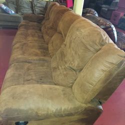 12ft Microfiber Recliner Couch  Excellent Condition  Very Comfortable  