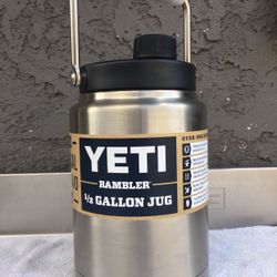 YETI Stainless Steel 1/2 Half Gallon Rambler Jug Container Canister Bottle 