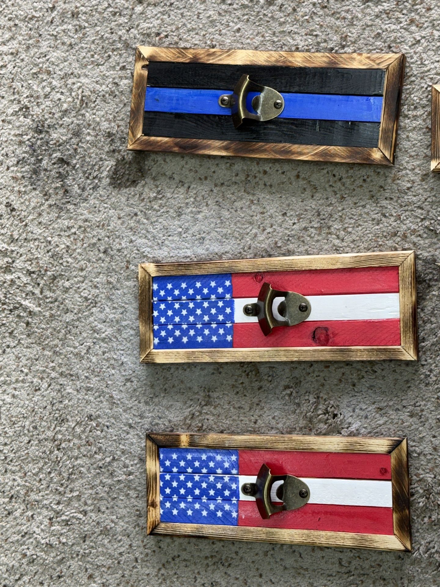 Wooden Flag Bottle Opener