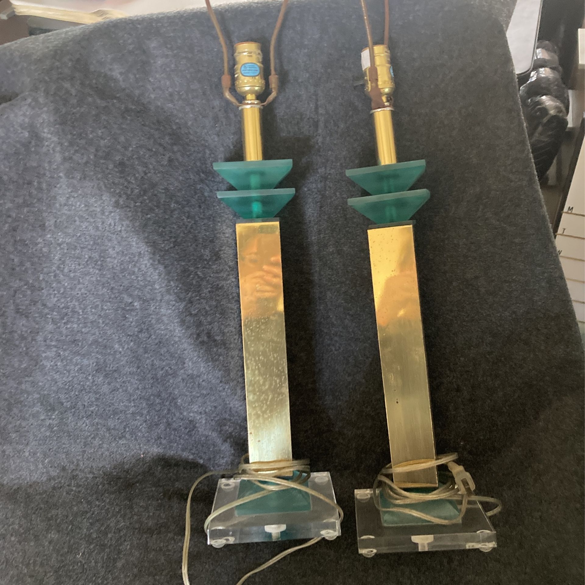 24” Lucite And Metal Table Lamps for Sale in Boca Raton, FL OfferUp