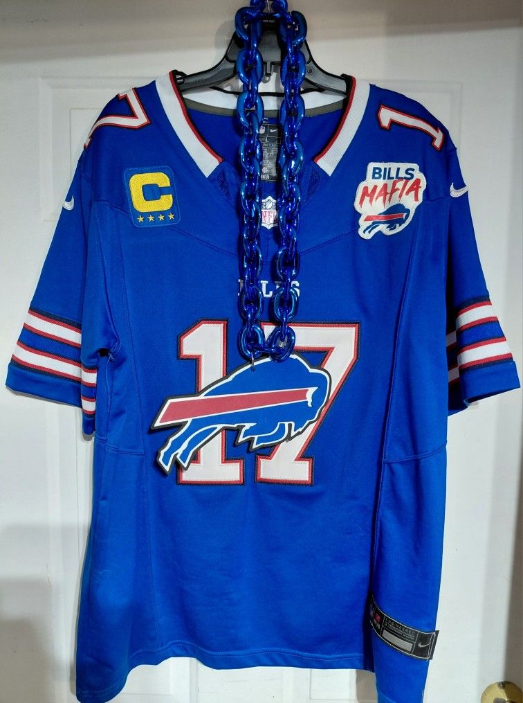 Buffalo Bills Josh Allen Jersey Sz Lg With Fan Chain