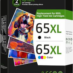 65XL Ink Cartridges Black/Color Combo Pack High Yield Replacement